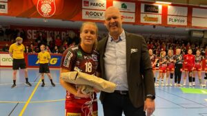 Matchens lirare Skövde HF utsett av matchsponsor Contiga: Johanna Flygelholm
